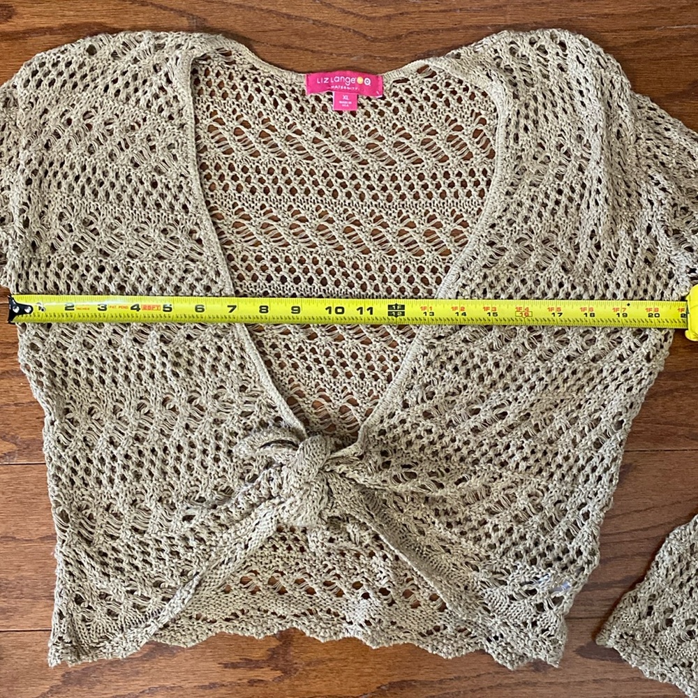 Liz Lange size XL golden brown sweater cardigan - Picture 11 of 12